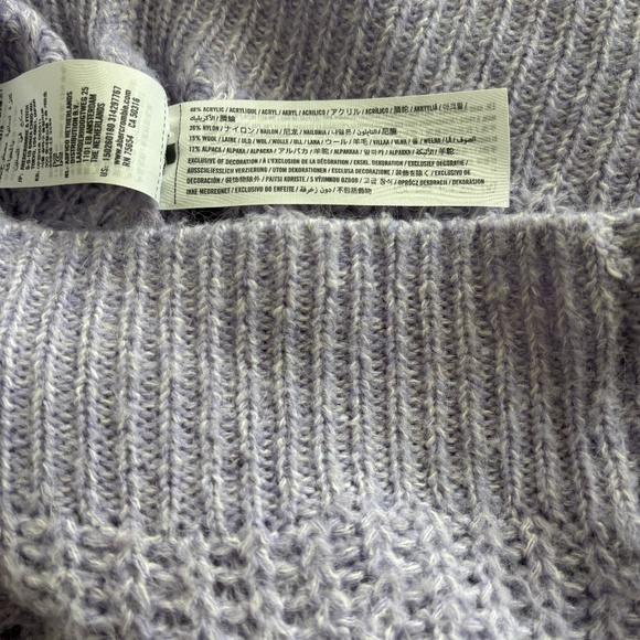 Abercrombie & Fitch Wool Alpaca Crew Neck Sweater - Lavender/Lilac XS - Picture 9 of 10